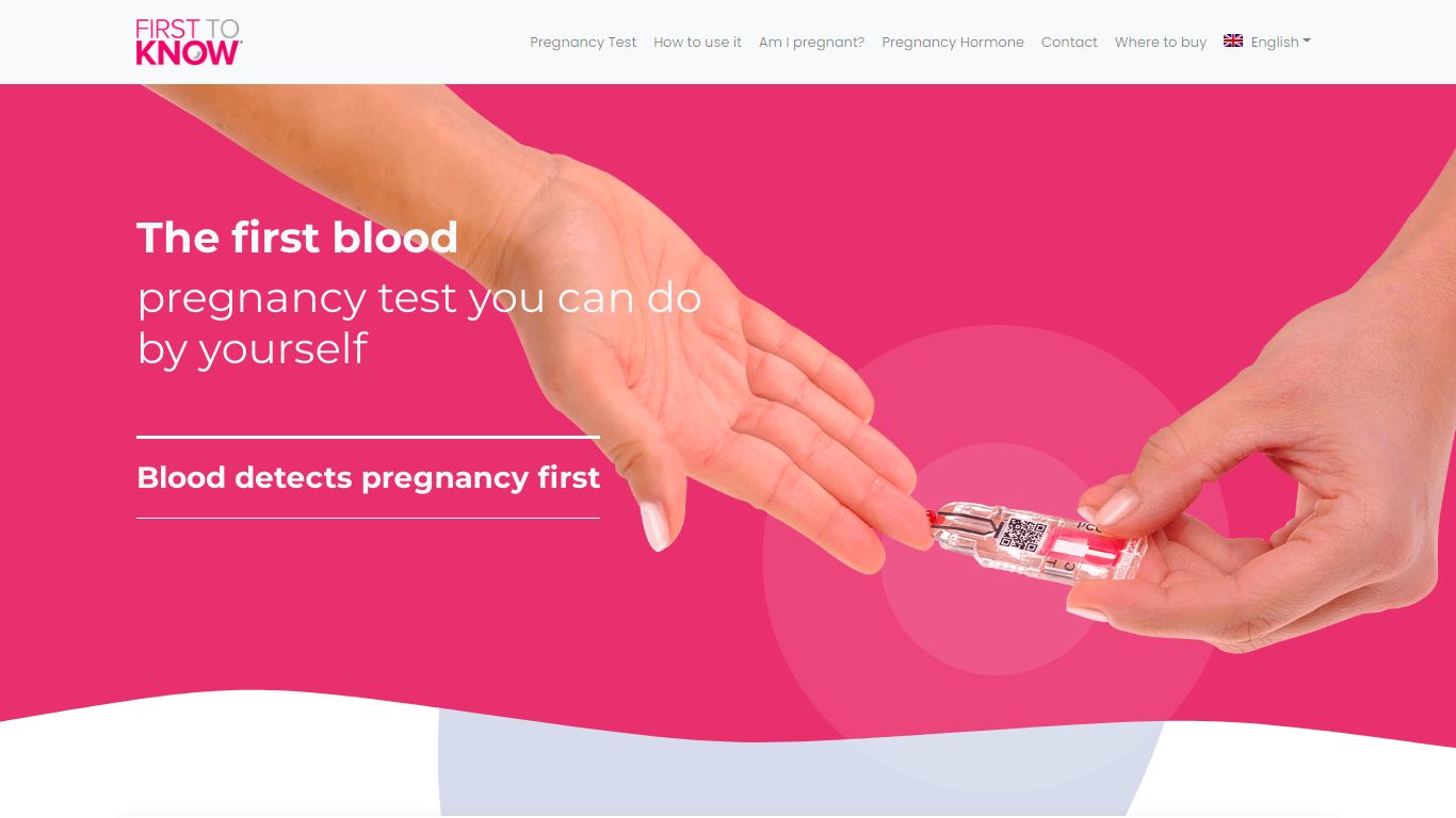 First To Know | Il primo Test di Gravidanza su sangue che puoi fare da sola